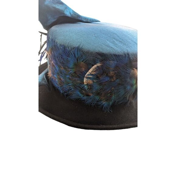 Whittall Shon Real Feathered Church Derby Hat Purple Blue Black Multicolored‎ main image 10